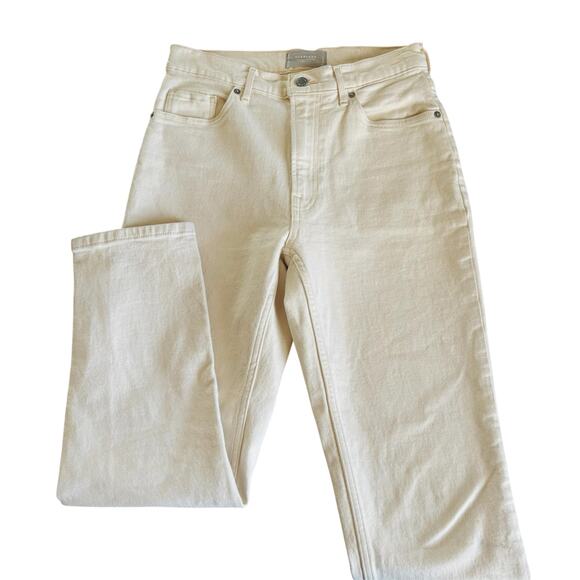 Everlane The Original Cheeky Jeans Beige Speckled Organic Cotton Size 28 Regular - Picture 1 of 8